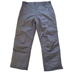 Arctic Quest Snow Pants Man's Large Gray Ski Boot Gaiters‎ Water Resistant Cargo